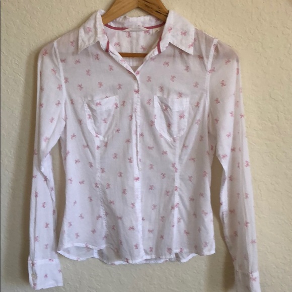 American Eagle Outfitters Tops - American Eagle Outfitters Sheer Button Front Shirt
